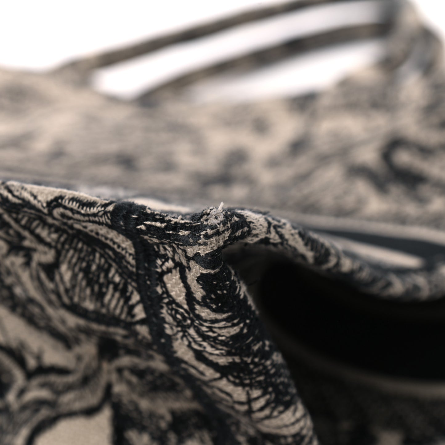 Canvas Embroidered Large Dioriviera Toile De Jouy Book Tote Black