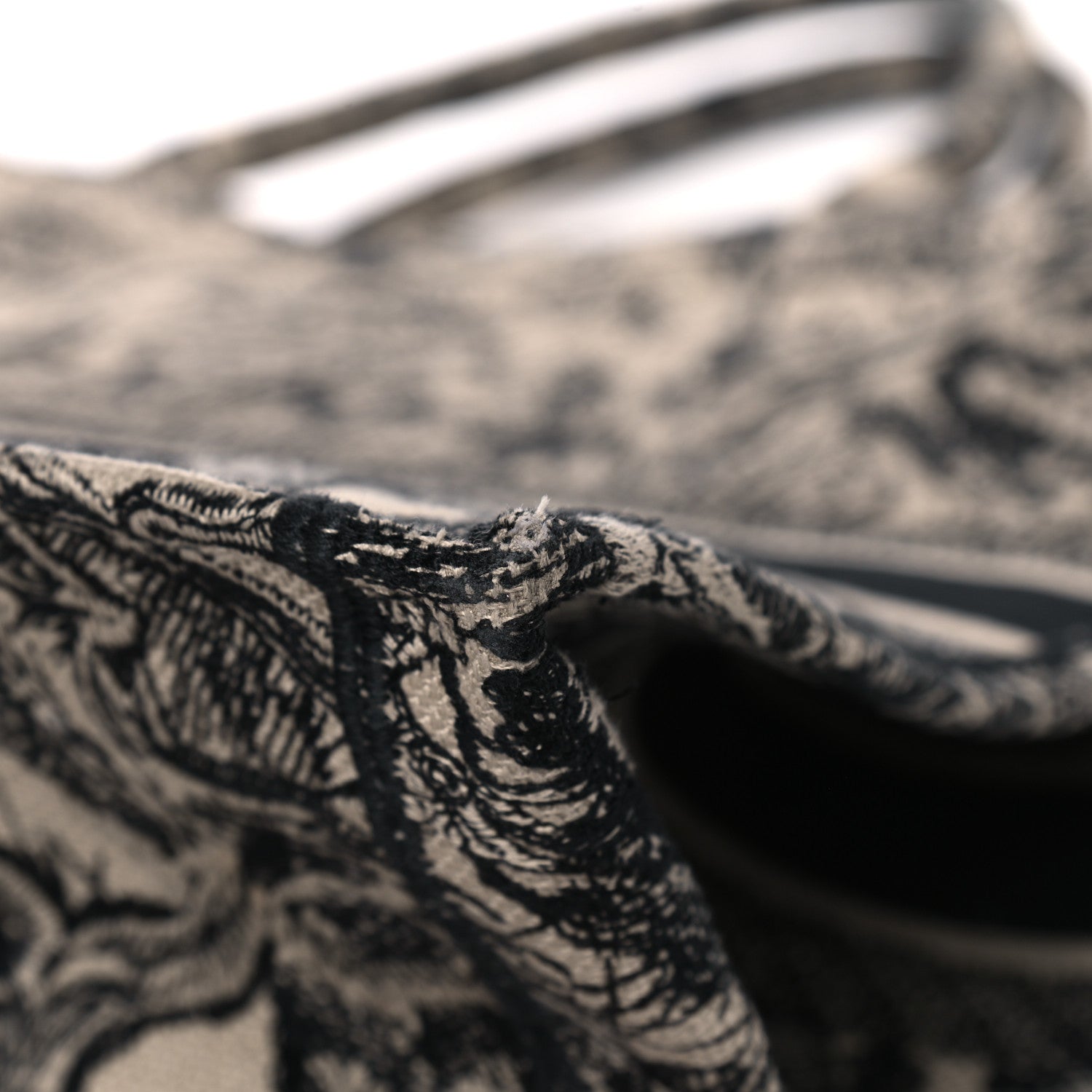 Christian Dior Canvas Embroidered Large Dioriviera Toile De Jouy Book Tote Black 6 of 8