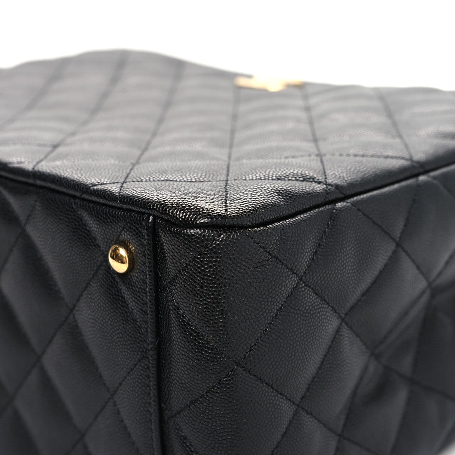 Chanel Caviar Quilted Small Shopping Tote Black 12 of 14