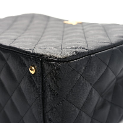 Chanel Caviar Quilted Small Shopping Tote Black 12 of 14