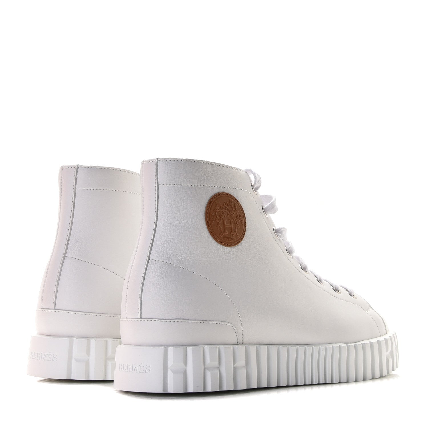 Hermes Calfskin Womens Climb Sneakers 38.5 White 4 of 9
