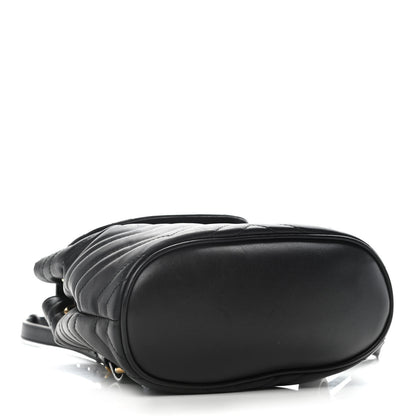 Gucci Calfskin Matelasse GG Marmont Flap Backpack Black 4 of 11