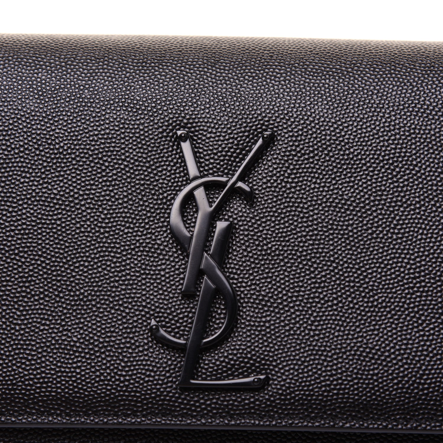 Saint Laurent Grain De Poudre Small Monogram Kate Satchel Black 14 of 16