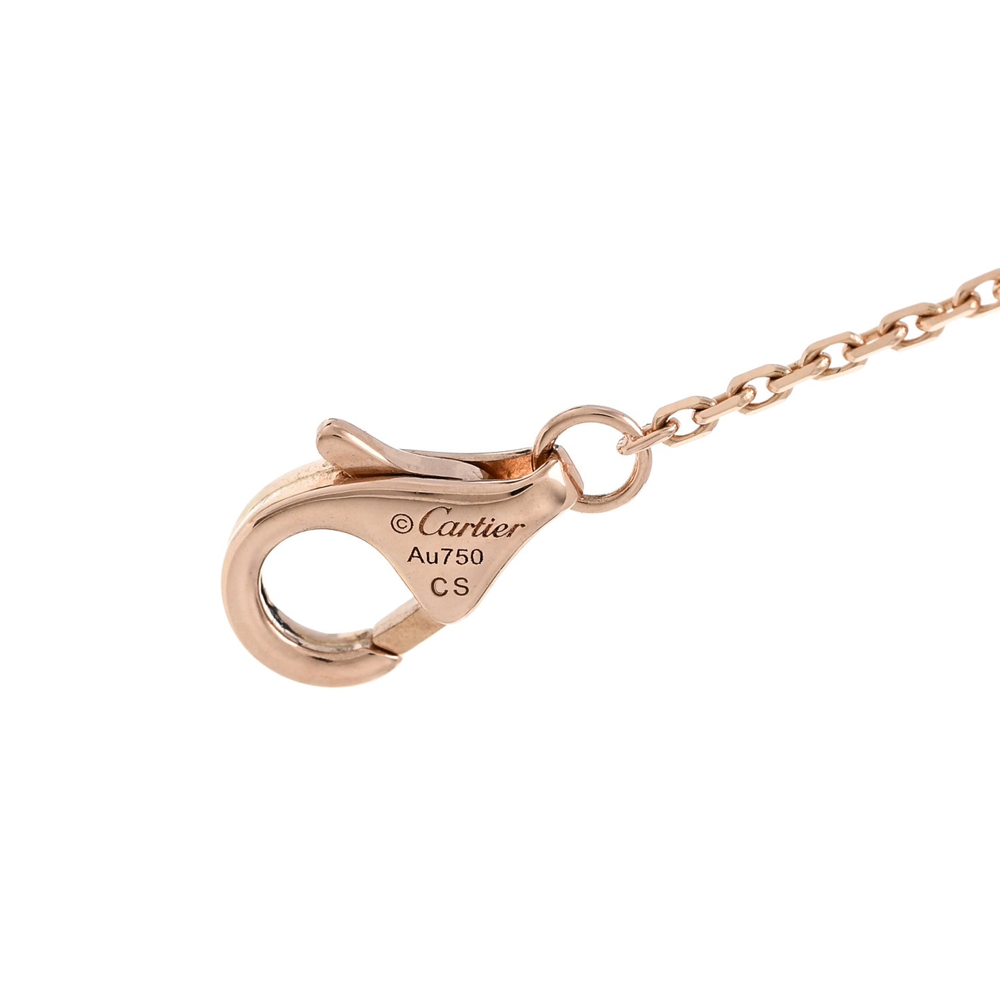 18K Pink Gold Diamond Pink Opal Amulette de Cartier Bracelet