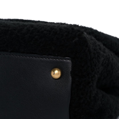 Chanel Shearling Lambskin Medium Coco Handle Flap Black 10 of 19