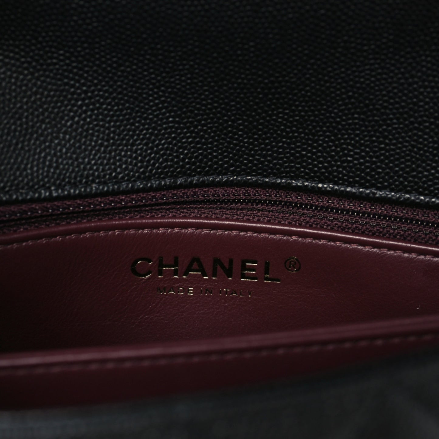 Caviar Quilted Mini Coco Handle Flap Black