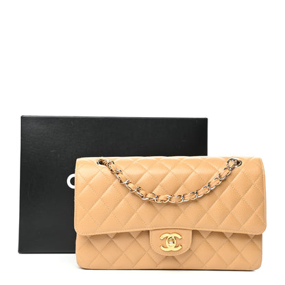 Chanel Caviar Quilted Medium Double Flap Beige 10 of 10
