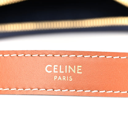 Celine Denim Ava Shoulder Bag Navy Tan 6 of 9