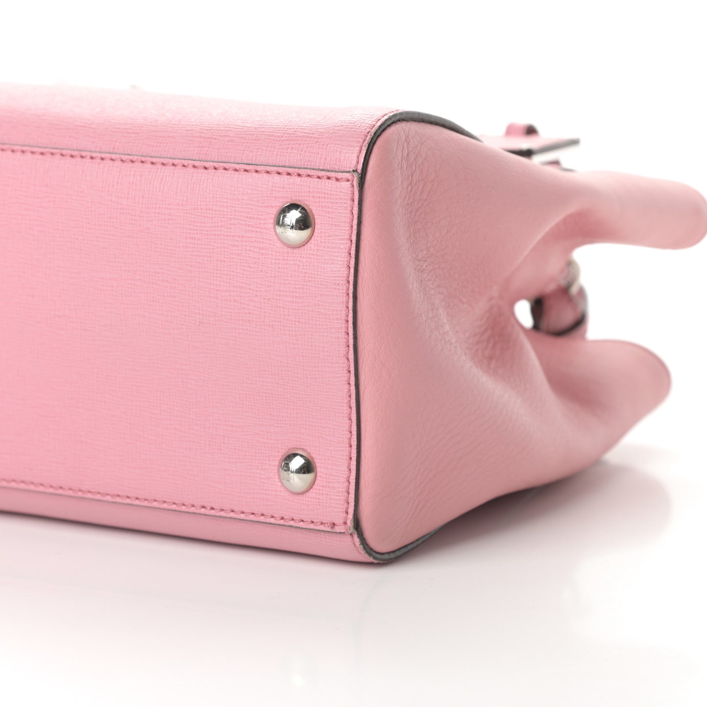 Vitello Elite Flamingo Mink Monster Charm Petite 2Jours Tote Pink Multicolor