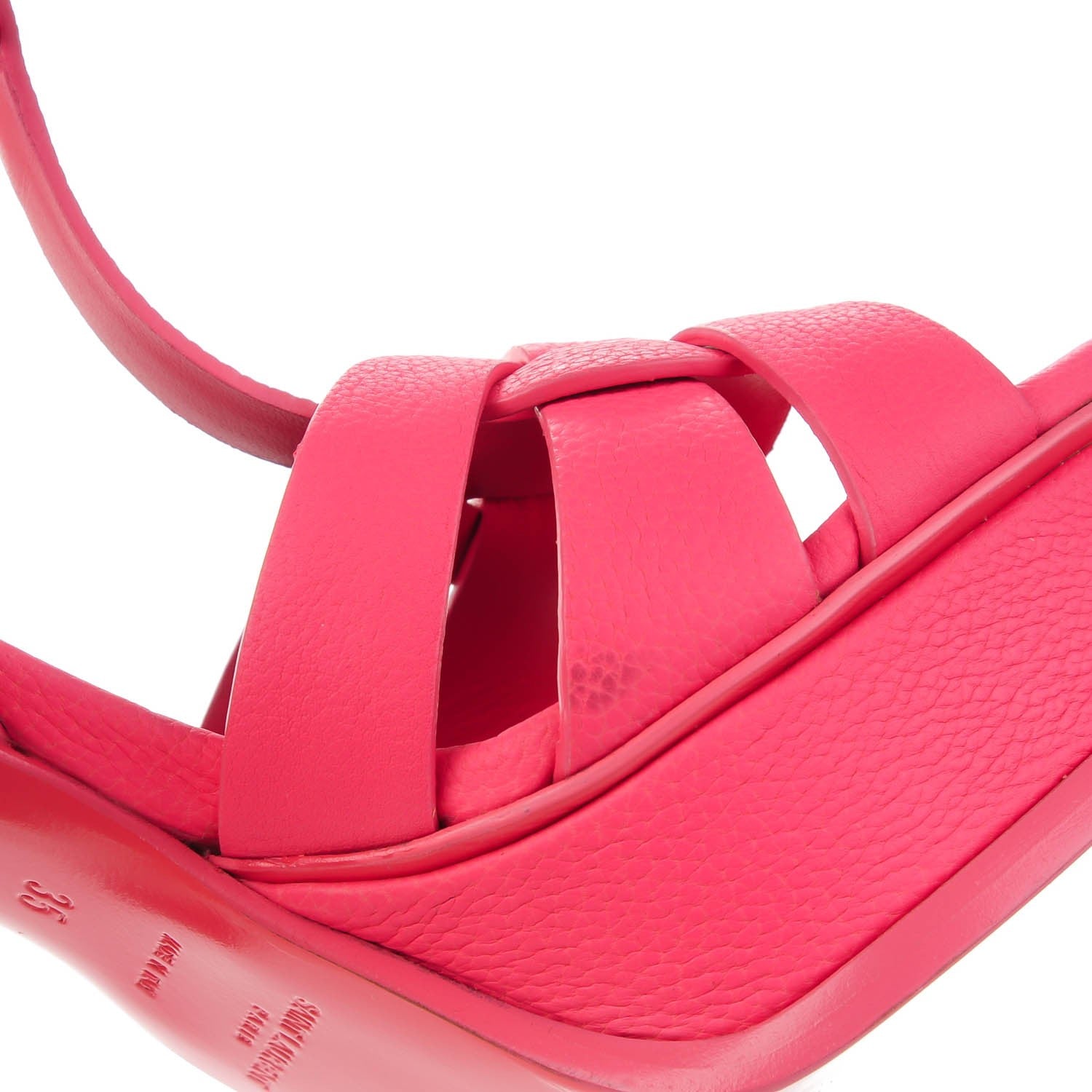 Saint Laurent Calfskin Tribute 105 Platform Sandals 35 Rose 2 of 10