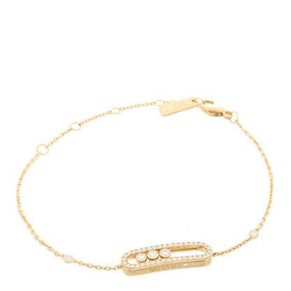 Messika 18K Yellow Gold Diamond Classic Baby Move Pave Bracelet 1 of 5