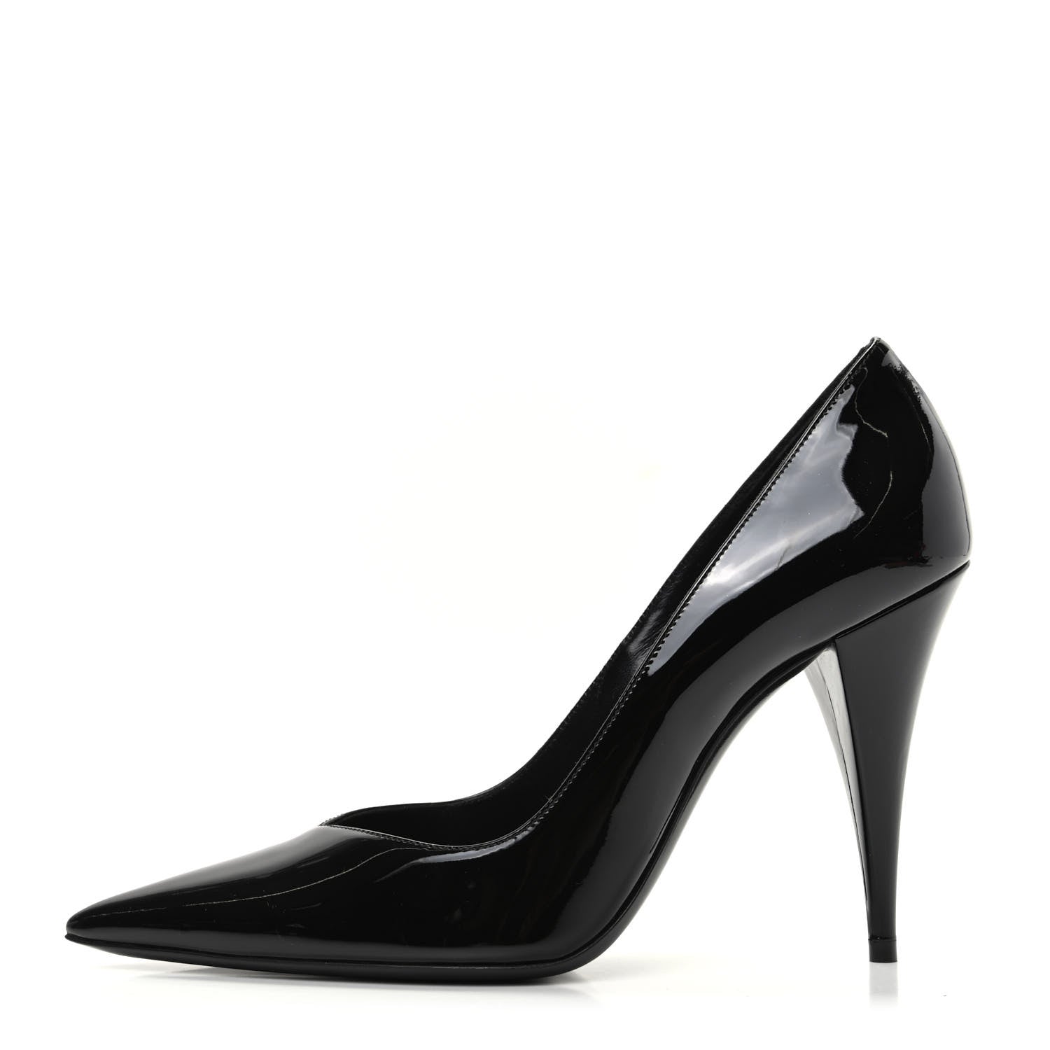 Saint Laurent Patent Calfskin Kiki 100 Pumps 39 Black 1 of 8