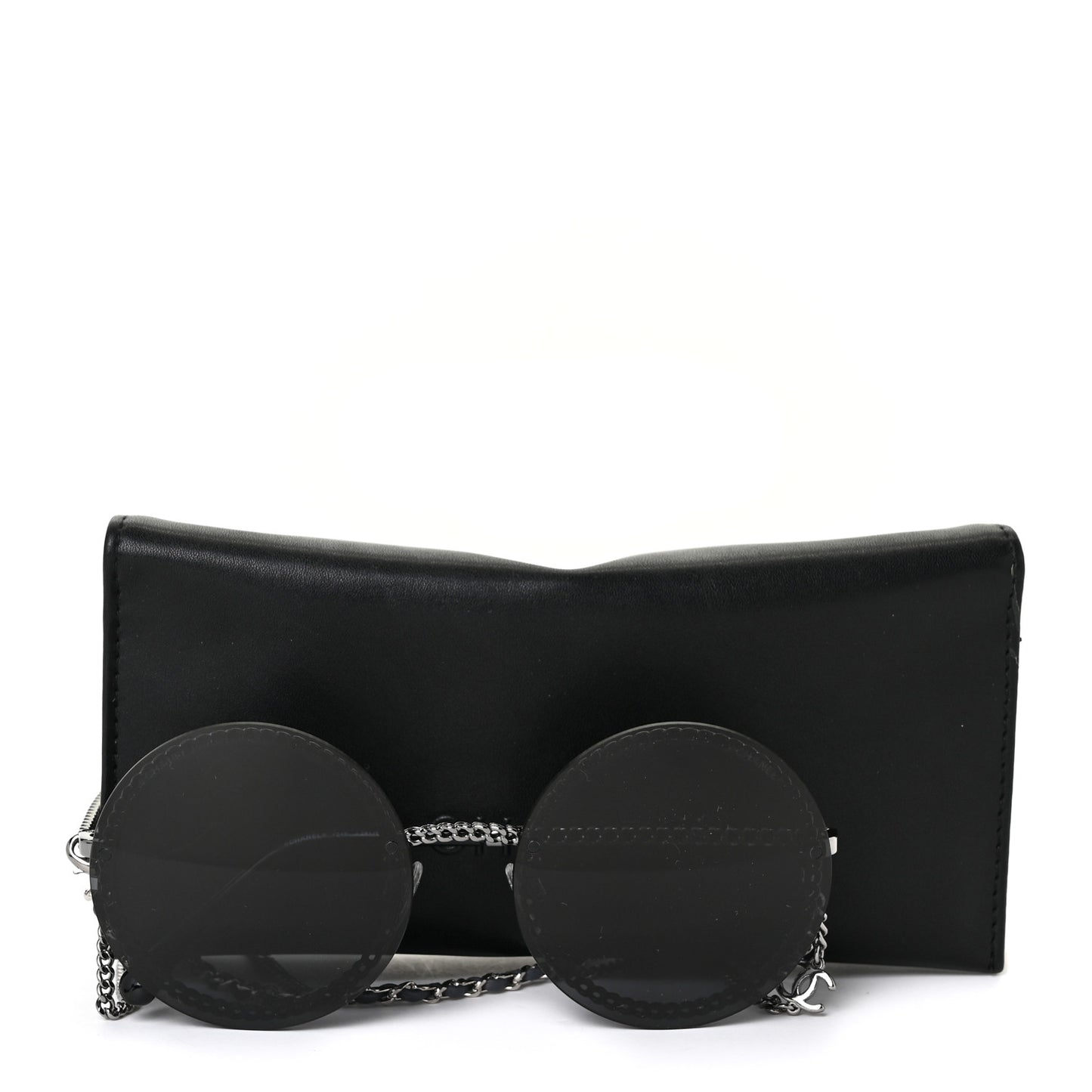 Round Chain Sunglasses 4245 Black