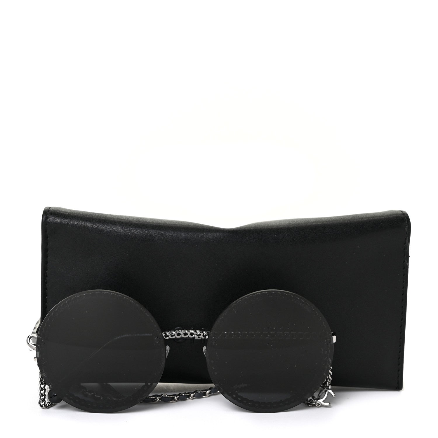 Chanel Round Chain Sunglasses 4245 Black 7 of 7