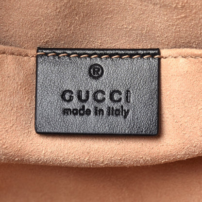 Gucci Calfskin Matelasse Small GG Marmont Chain Shoulder Bag Black 6 of 9