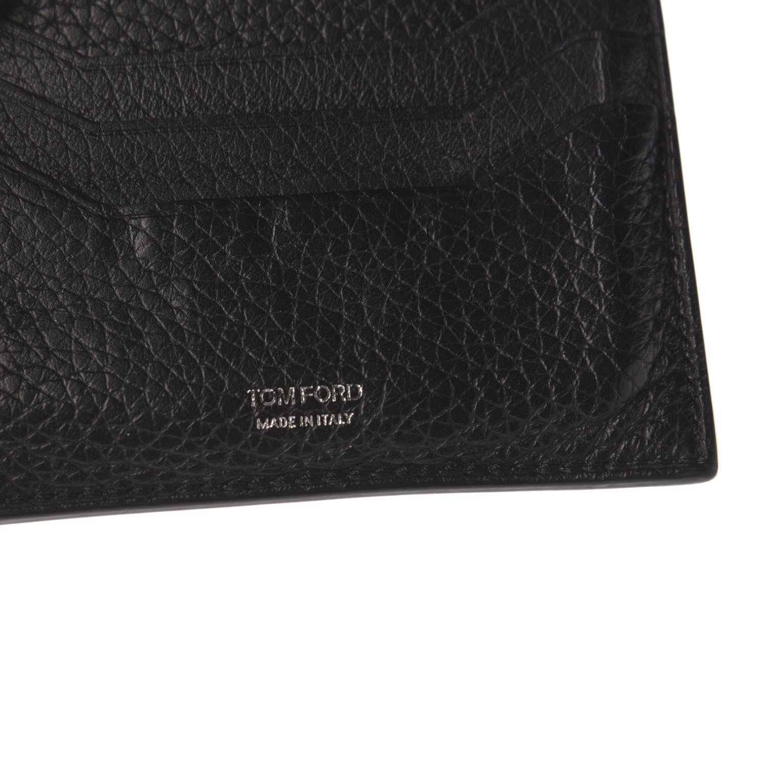 Tom Ford Grained Calfskin Open Side Card Holder Black 4 of 7