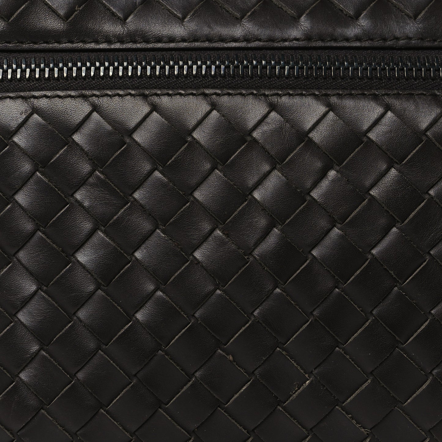 Nappa Intrecciato Crossbody Messenger Ebano