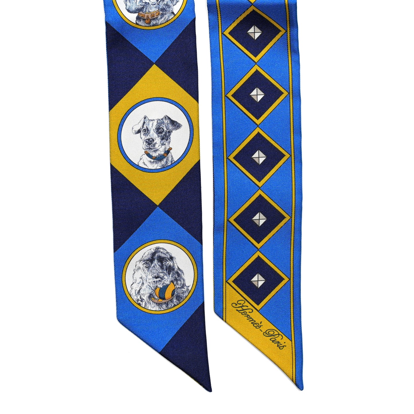 Silk Colliers Et Chiens Twilly Blue Roy Gold Marine
