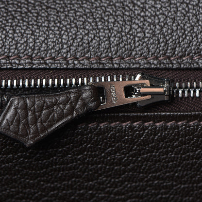 Hermes Toile Togo Birkin 40 Chocolate 16 of 37
