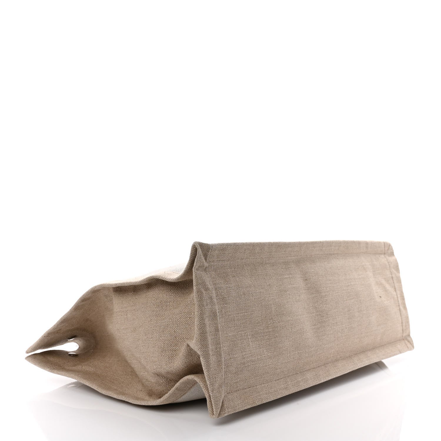 Saint Laurent Linen Calfskin Rive Gauche Tote Optic White 4 of 8