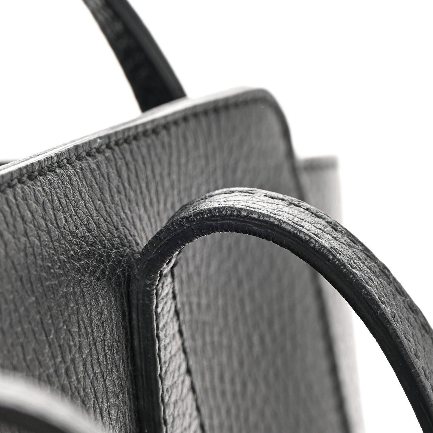 Pebbled Calfskin Small Swing Tote Black