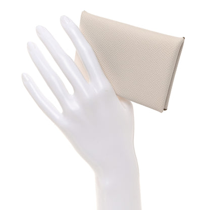Hermes Epsom Calvi Card Case Mushroom 2 of 8