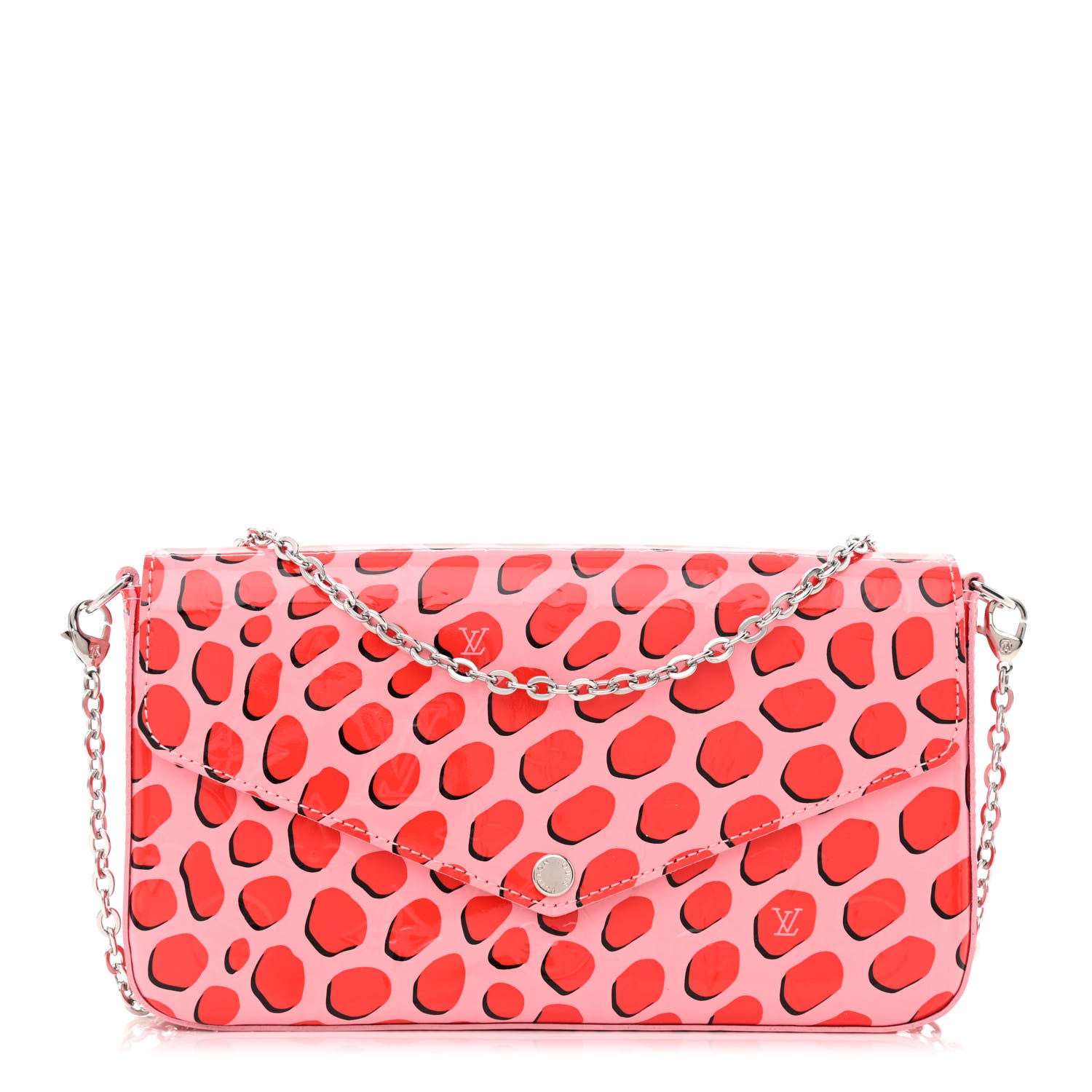 Louis Vuitton Vernis Jungle Dots Pochette Felicie Sugar Pink Poppy 3 of 11