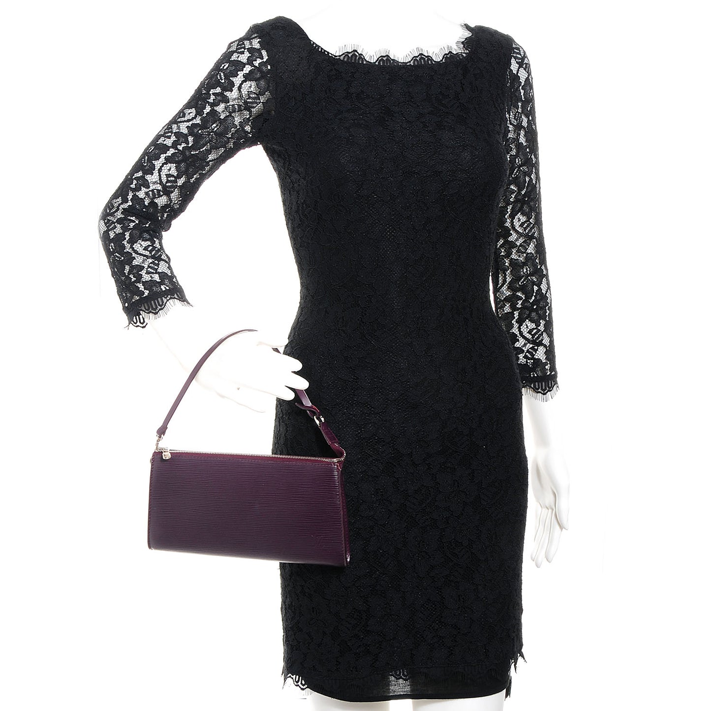 Epi Pochette Accessories 24 Cassis Purple