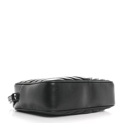Saint Laurent Calfskin Matelasse Monogram Monochrome Lou Camera Bag Black 4 of 10