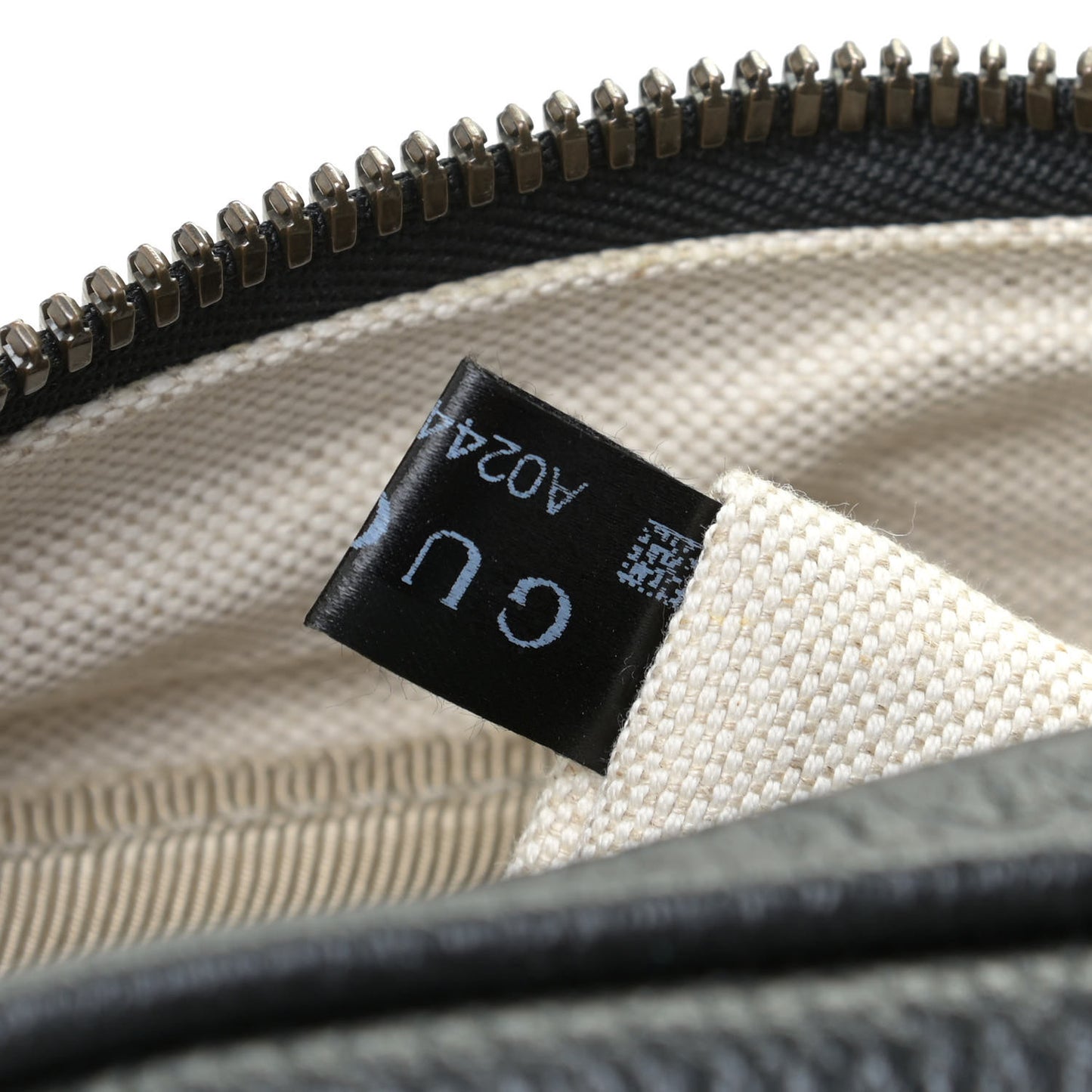 Pebbled Calfskin Logo Messenger Bag Black