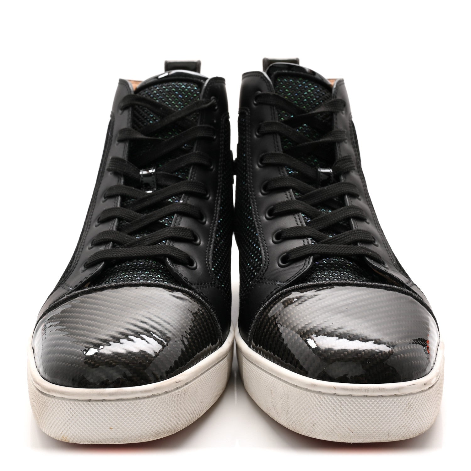 Christian Louboutin Tissu Patent Mens Louis Orlato Flat Sneakers 45.5 Version Black 2 of 9