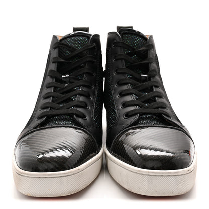 Christian Louboutin Tissu Patent Mens Louis Orlato Flat Sneakers 45.5 Version Black 2 of 9