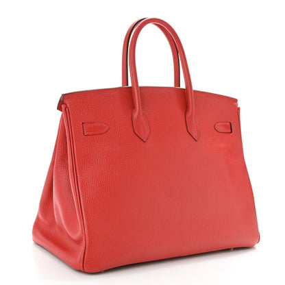 Hermes Ardennes Birkin 35 Rouge Vif 3 of 14