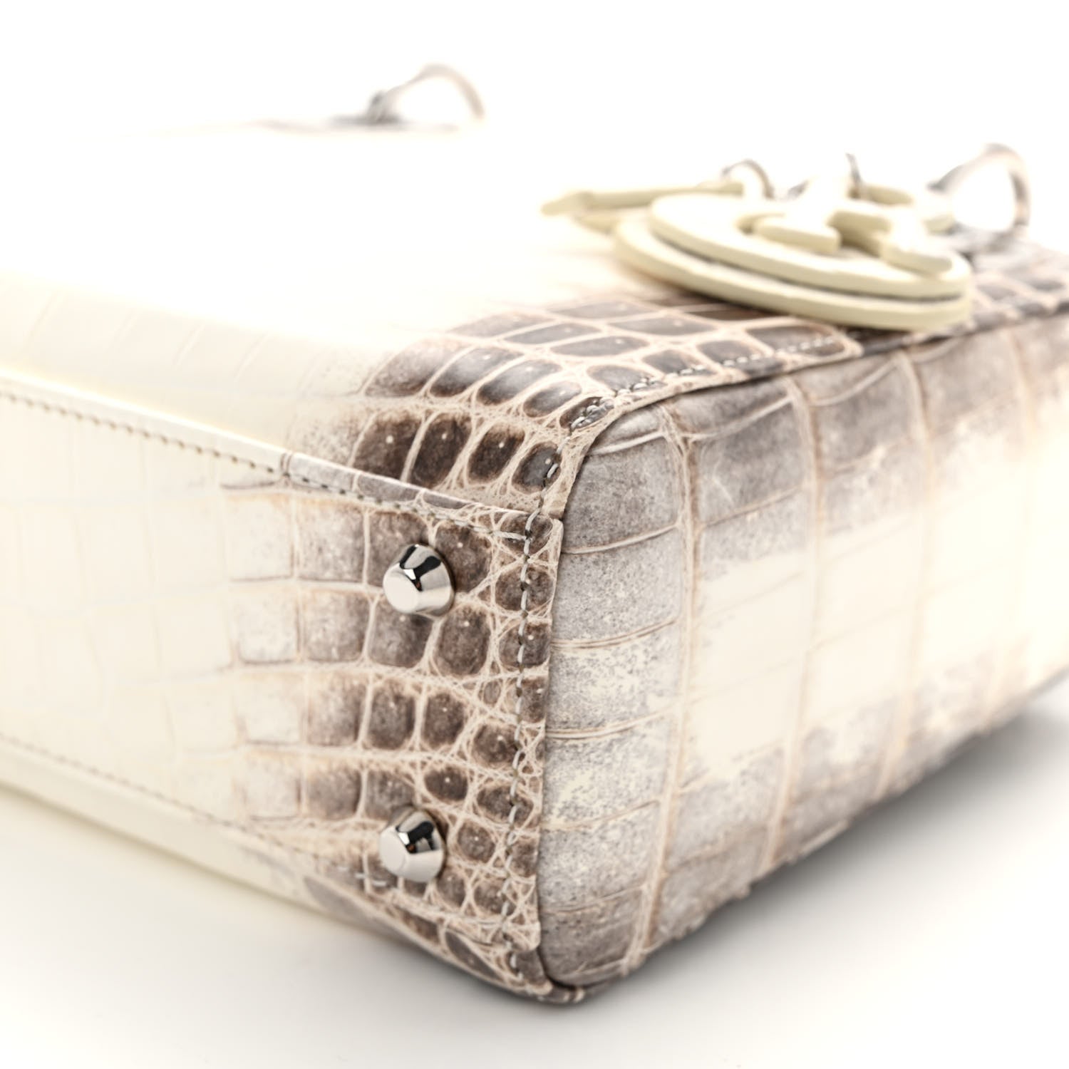 Christian Dior Niloticus Crocodile Himalaya Mini Lady Dior White 9 of 9