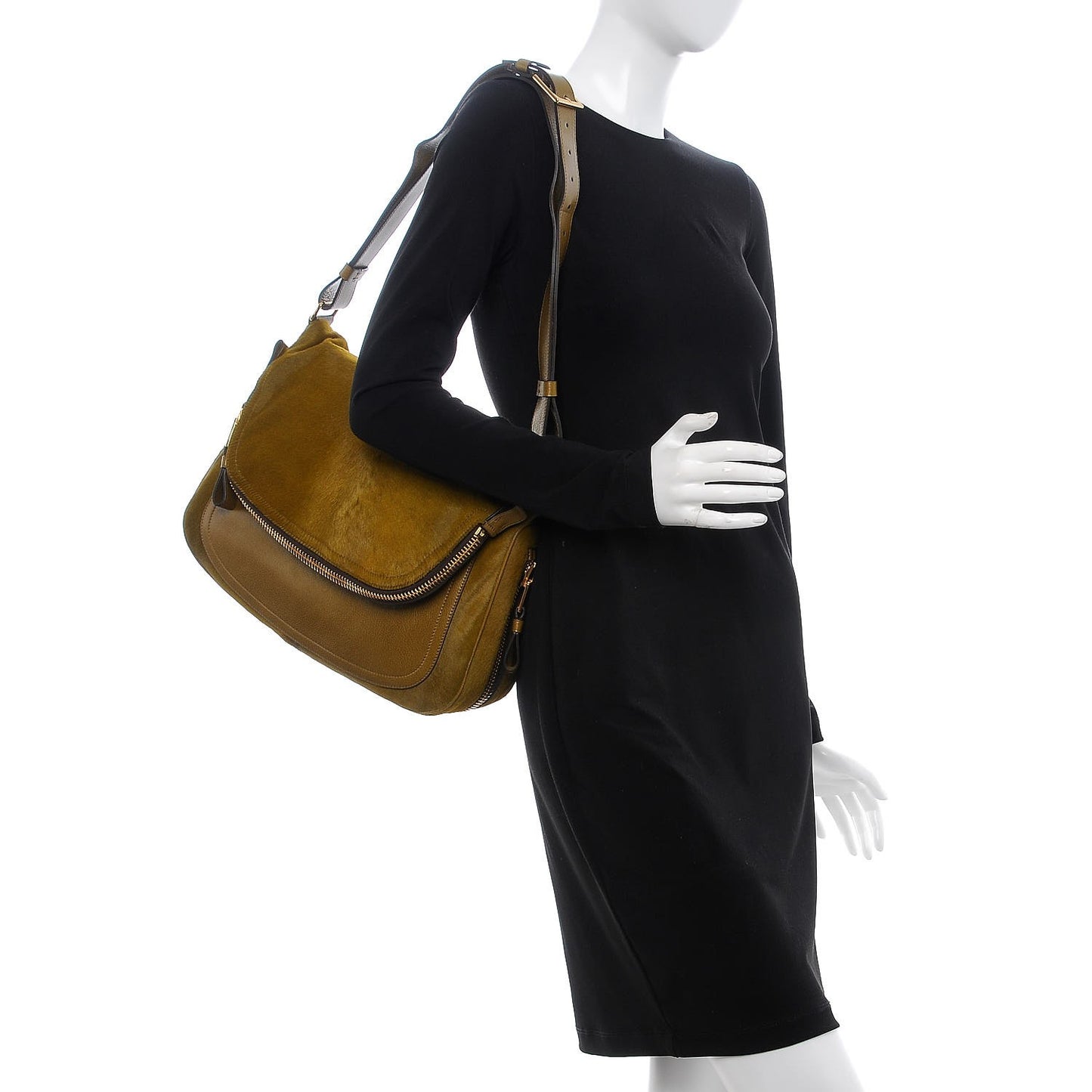 Calfskin Calf Hair Large Jennifer Olive