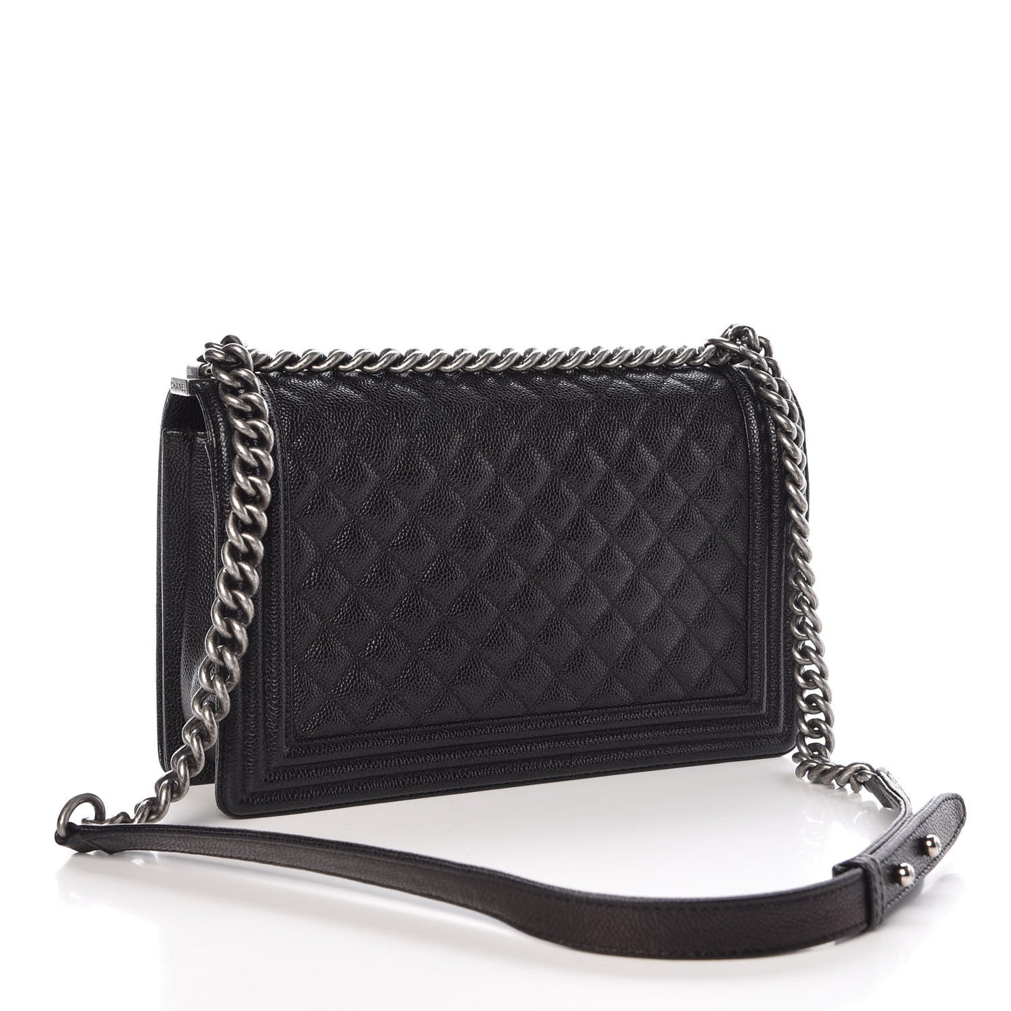 Caviar Quilted New Medium Boy Flap Black