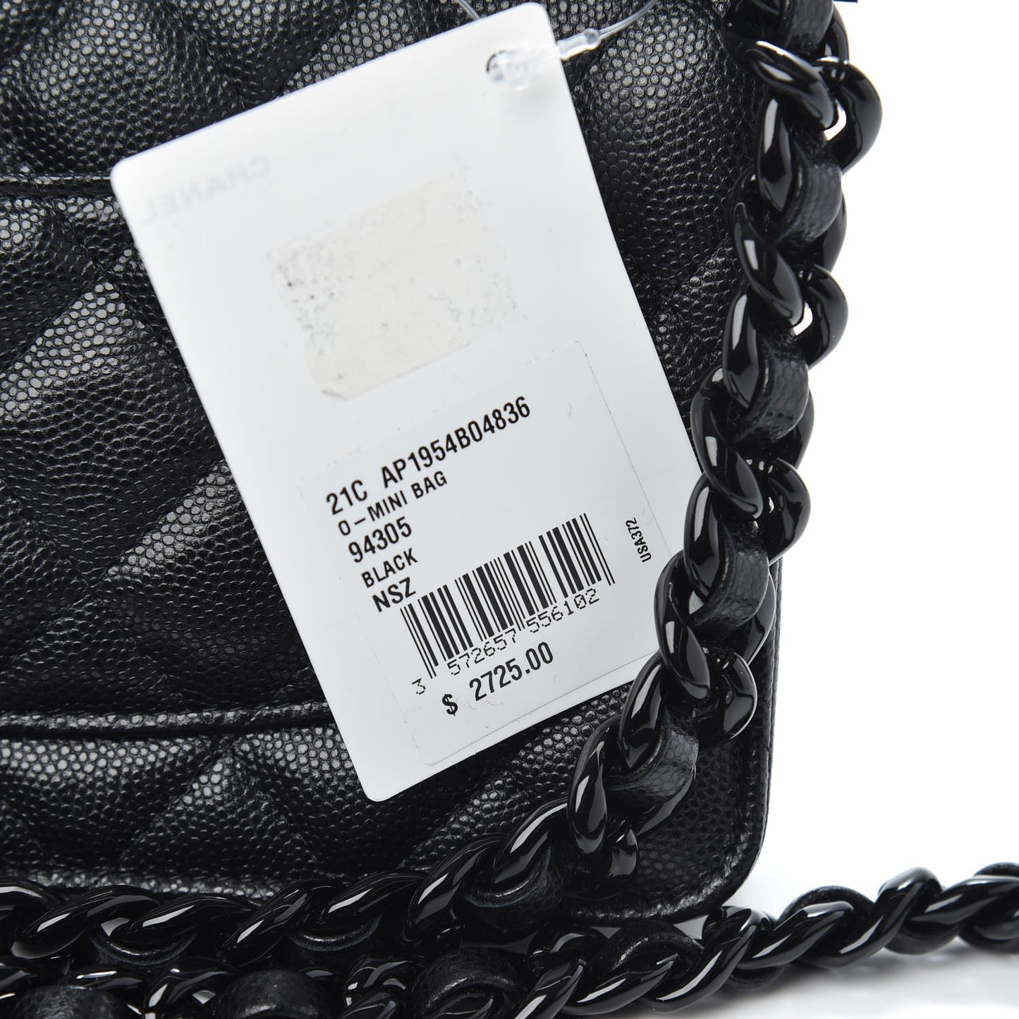 Caviar Quilted My Everything Wallet On Chain WOC Black