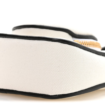 Chanel Canvas Calfskin Tennis Racket Mini Bag White Black 11 of 12