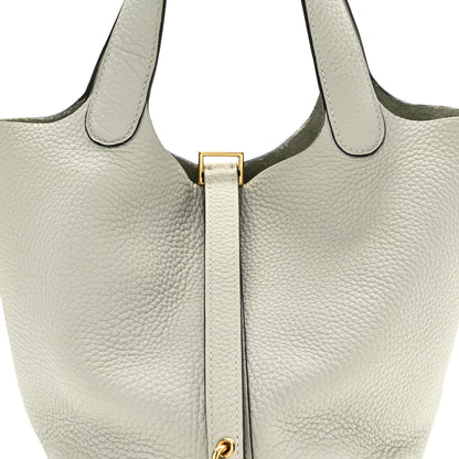 Hermes Taurillon Clemence Picotin Lock 18 PM Gris Neve 8 of 11