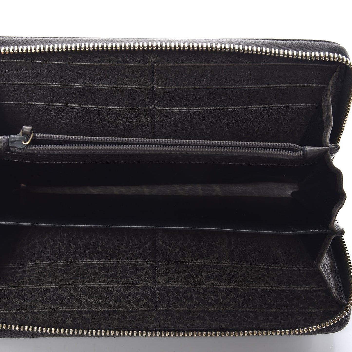 Guccissima Bamboo Tassel Zip Around Wallet Grey