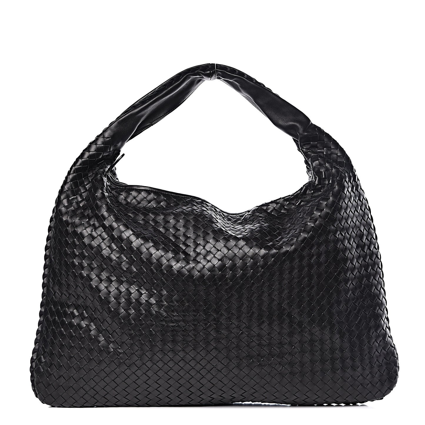Nappa Intrecciato Large Veneta Hobo Black