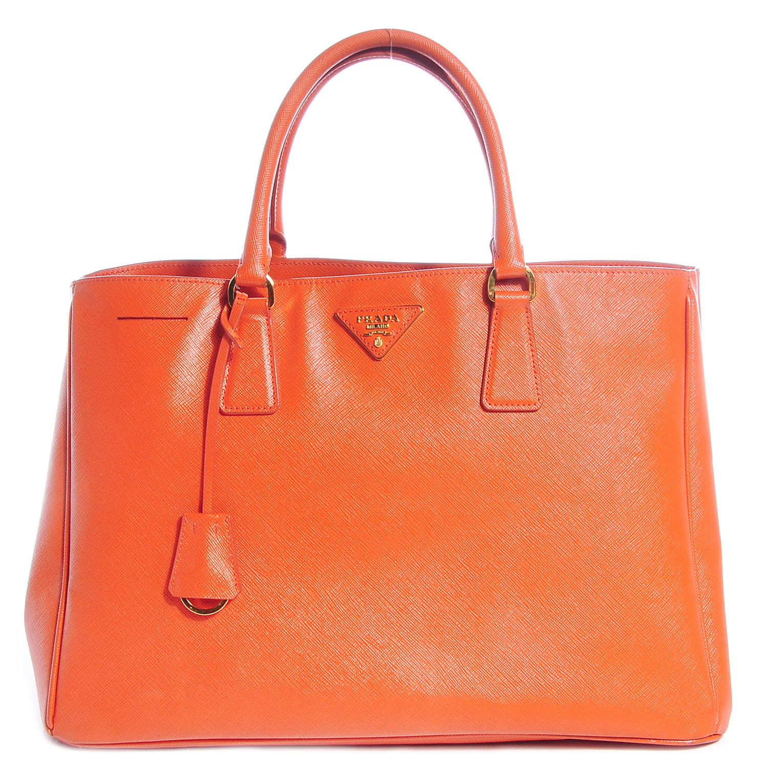 Prada Saffiano Lux Large Tote Papaya 2 of 6