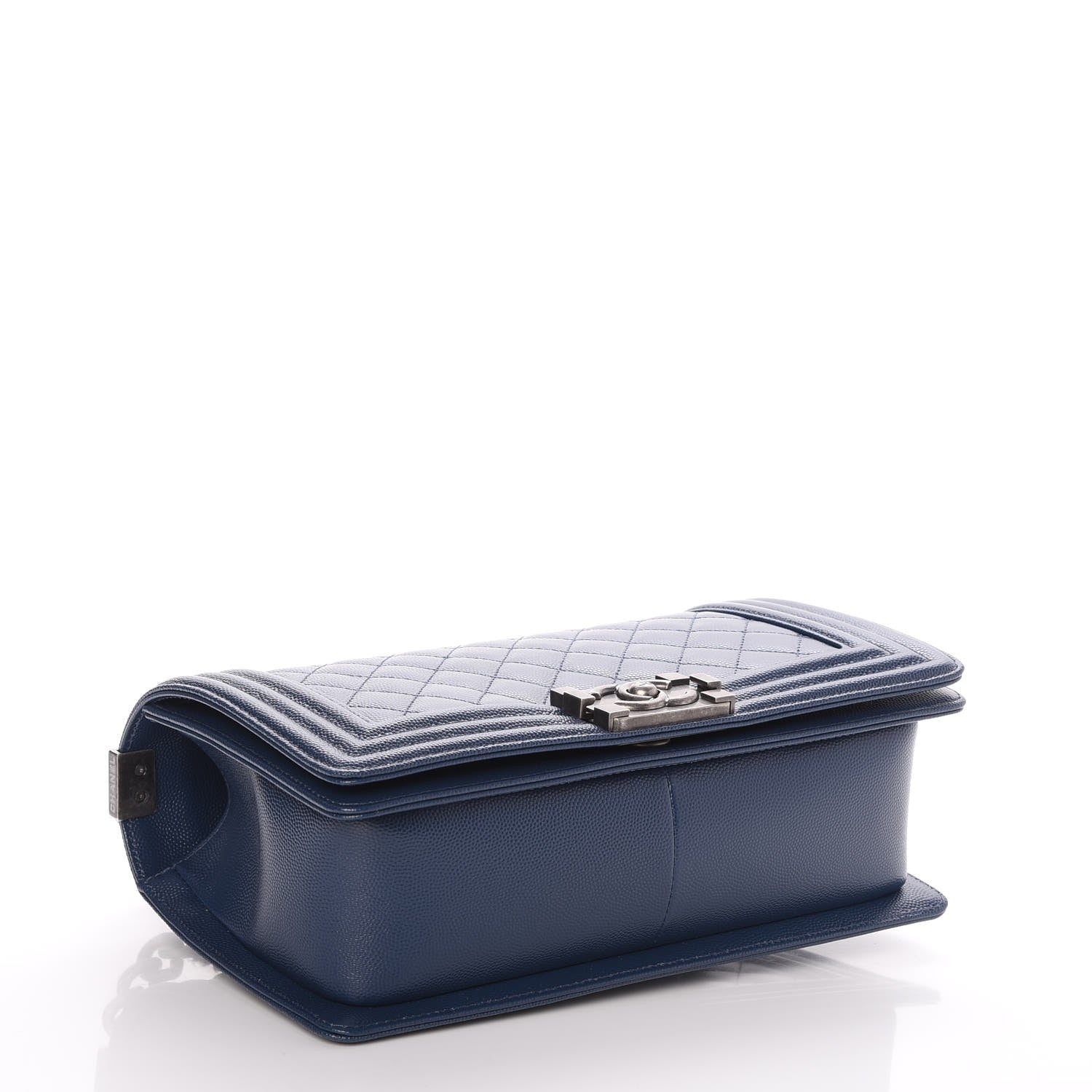 Chanel Caviar Quilted Medium Boy Flap Dark Blue 5 of 9
