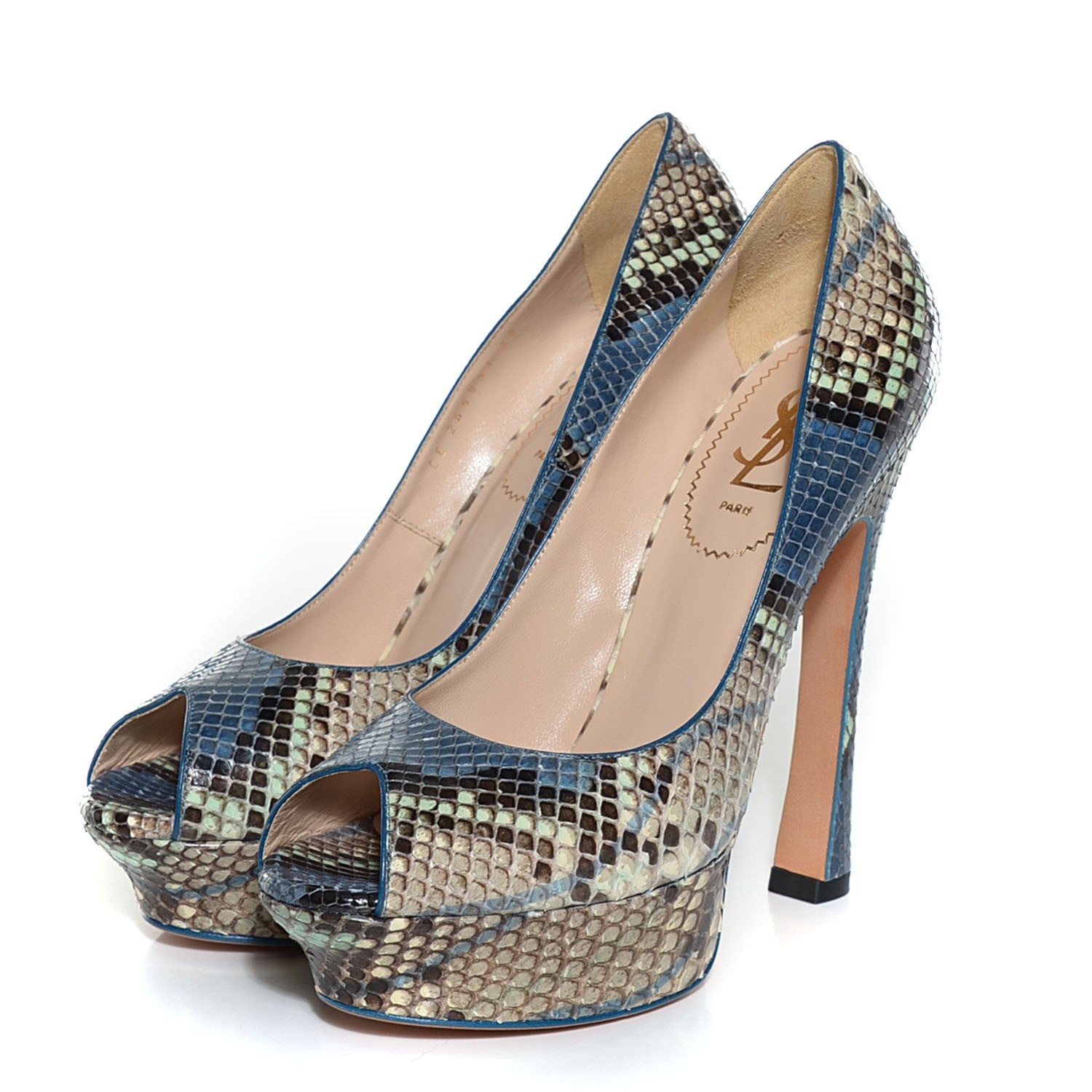 Saint Laurent Python Palais 105 Heels 3 of 7
