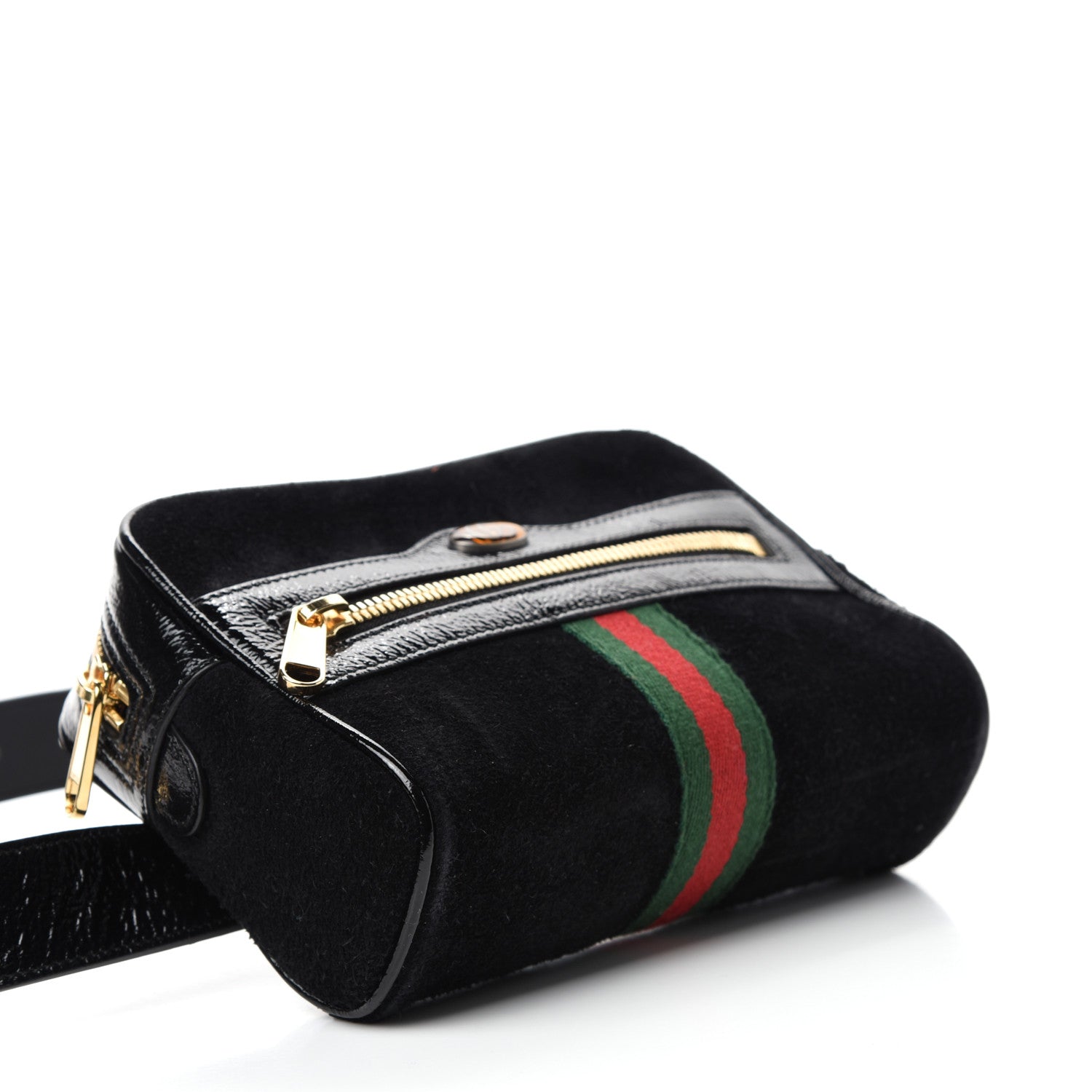Gucci Suede Small Ophidia Belt Bag 85 34 Black 4 of 10