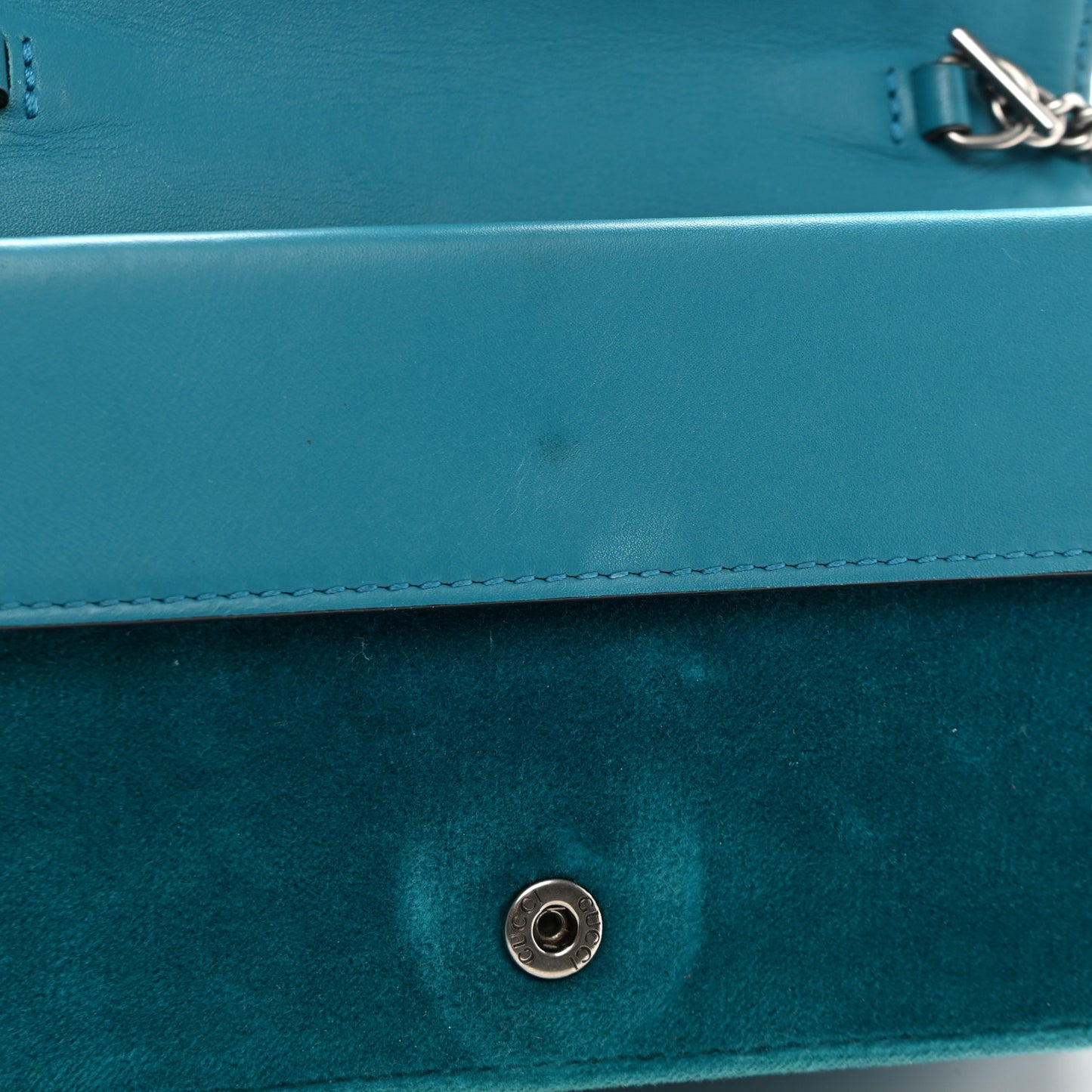 Velvet Super Mini Dionysus Shoulder Bag Pavone Cyan