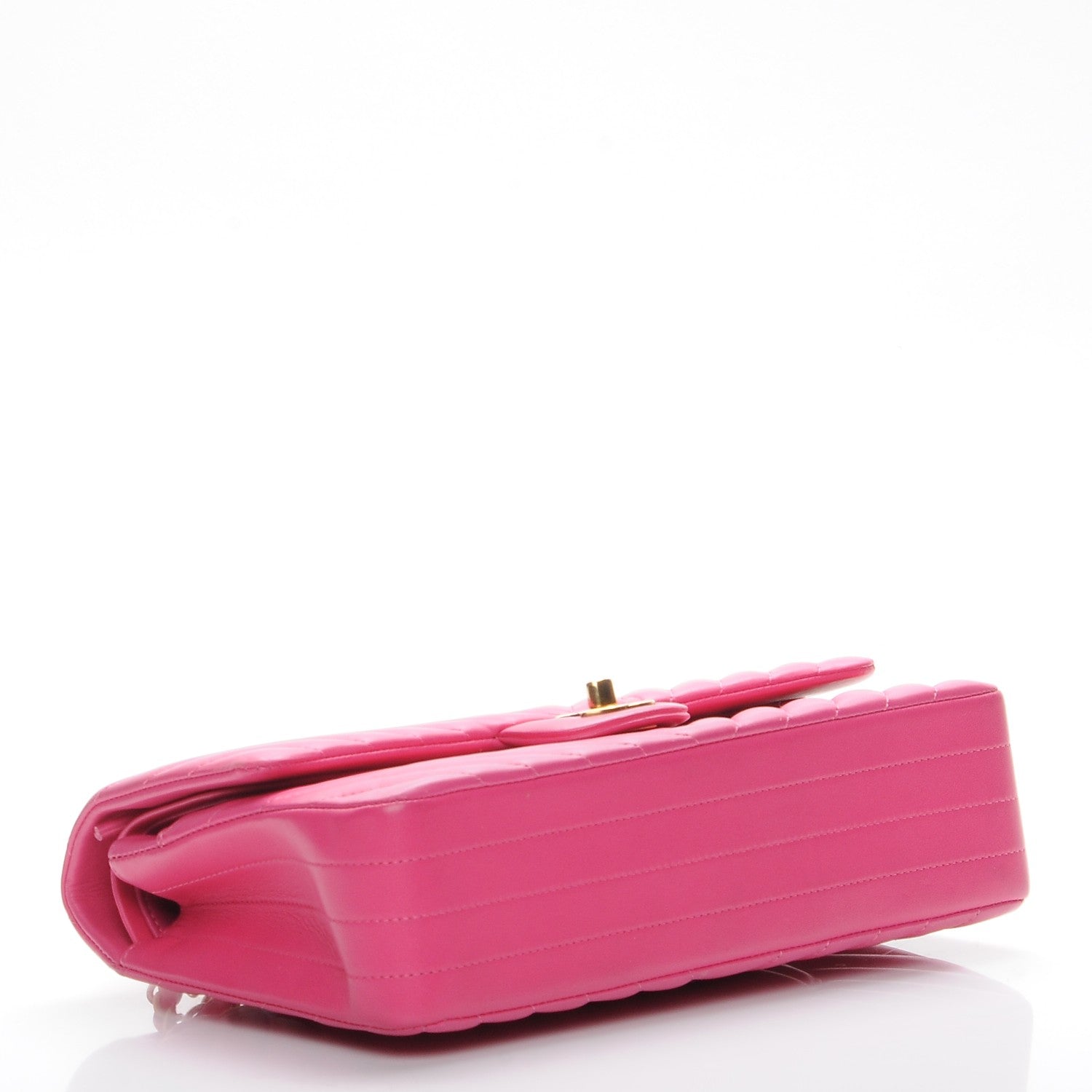 Chanel Lambskin Chevron Quilted Medium Double Flap Pink 4 of 9