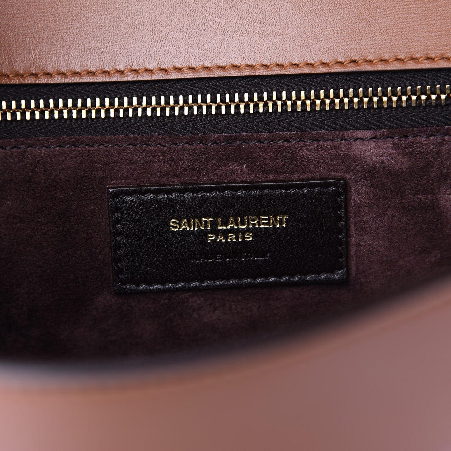 Smooth Calfskin Carre Satchel Brown