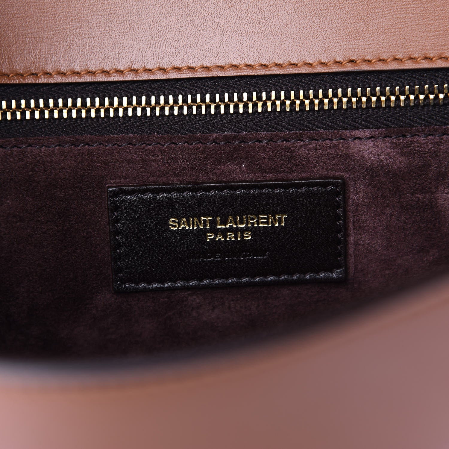 Saint Laurent Smooth Calfskin Carre Satchel Brown 5 of 10