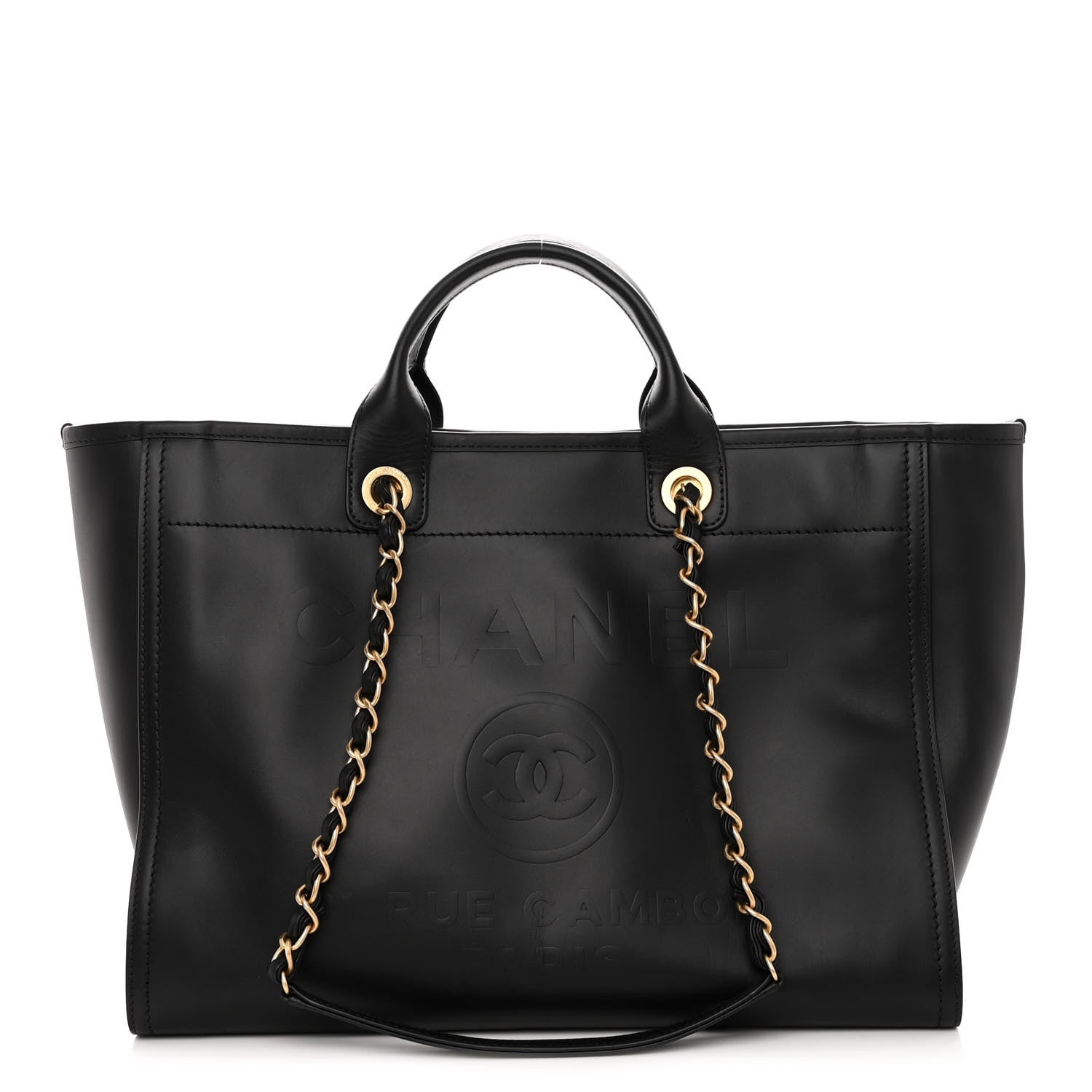 Chanel Calfskin Medium Deauville Tote Black 1 of 10